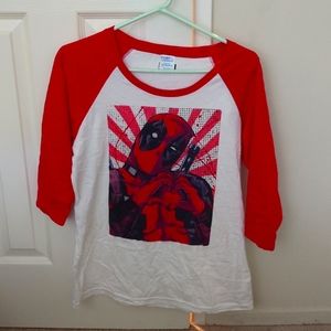 Deadpool baseball tee